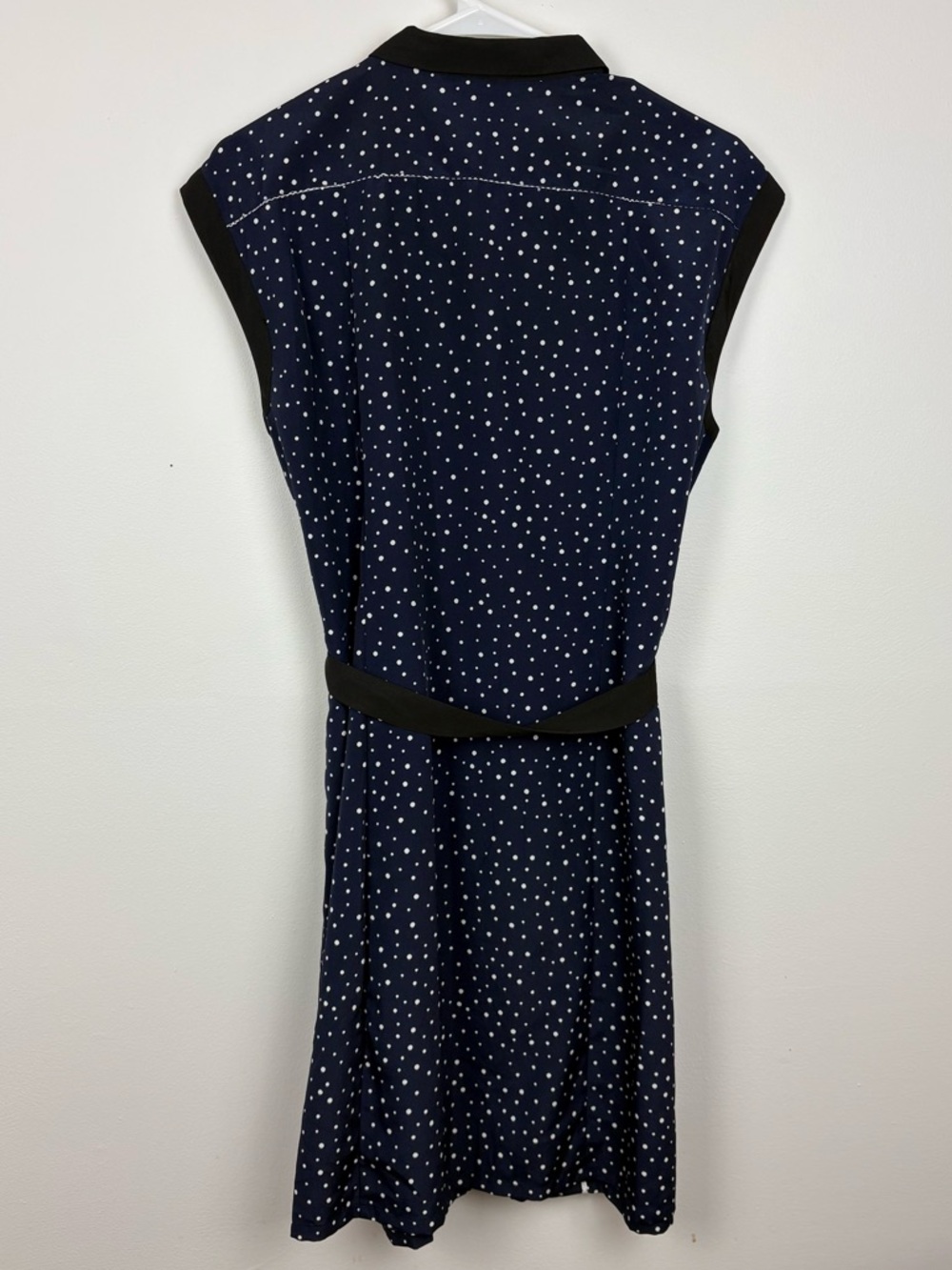 Jason Wu for Target Navy & White Polka Dot Sleeveless Shirt Dress w/ lace Size L - Picture 8 of 12